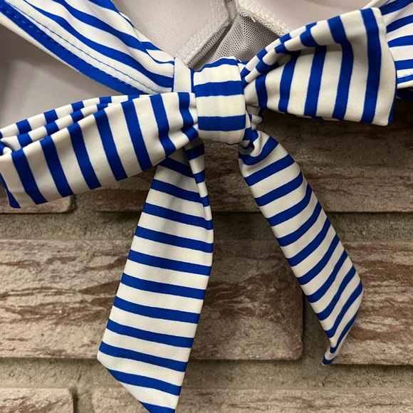 Blue, White and Pink Bikini Top - Picture 7 of 13